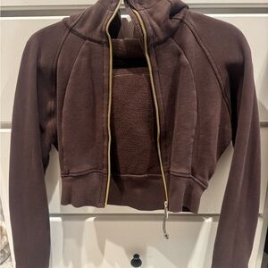 lululemon athletica Brown crop sweatshirt